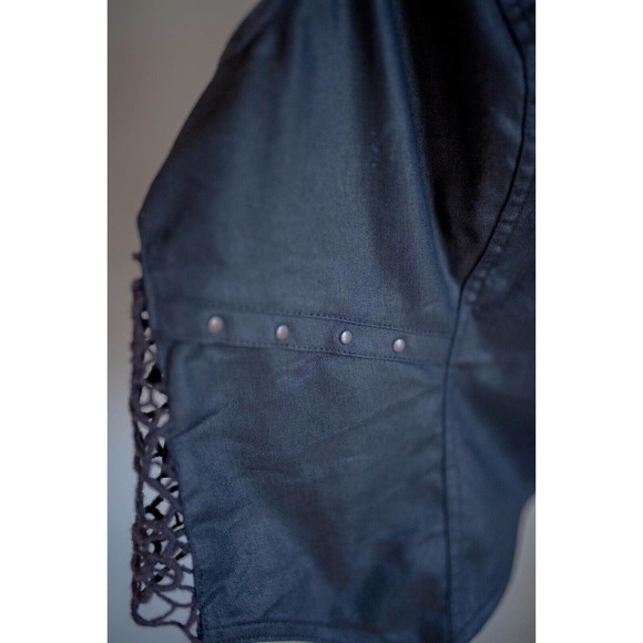 Harley Davidson Womens Crochet Back Zippered Vest SZ L? - Picture 6 of 12